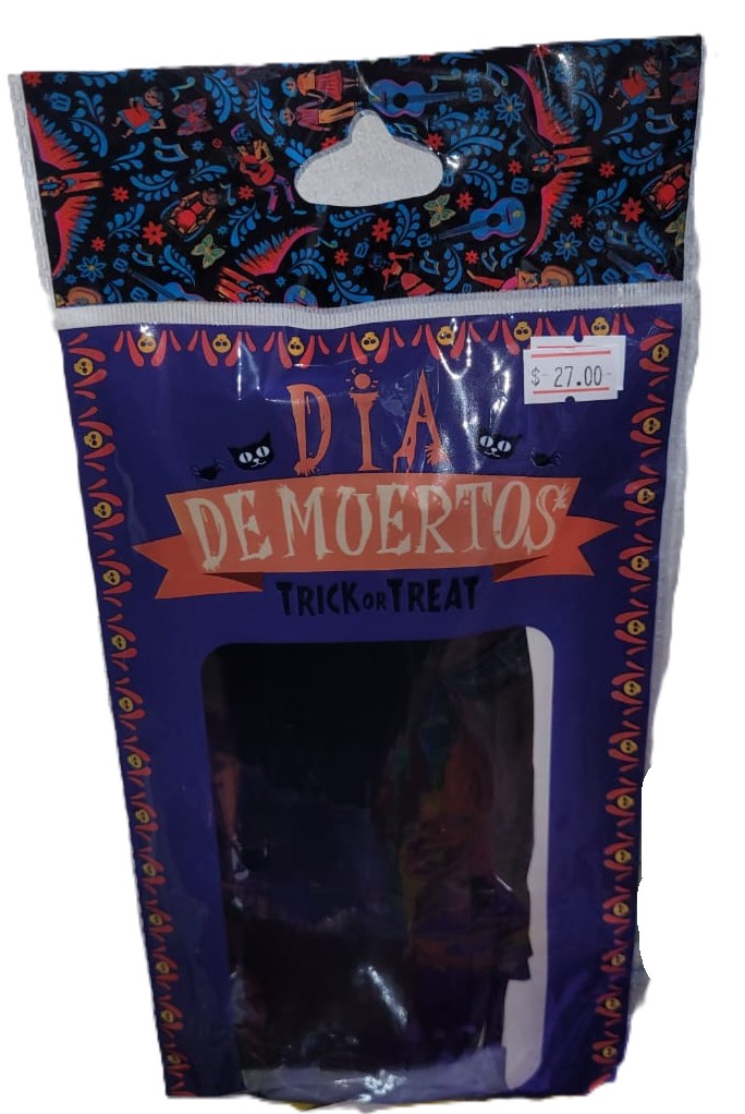 Cortina Día de Muertos Morada